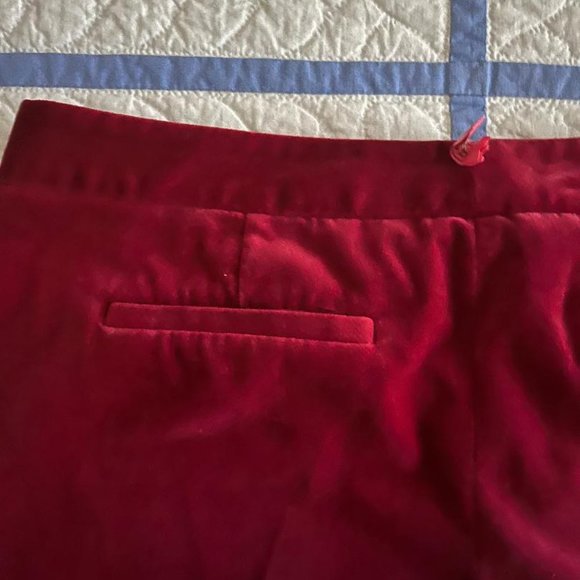 The Limited Red Velvet Pants Size 8 - Picture 3 of 8